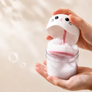 Cute cat facial cleanser foamer cup manual bubble maker rich foam cleaning tool for daily face wash