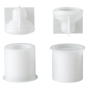 Silicone candle jar mold DIY heart storage container resin casting mold craft tool kit set