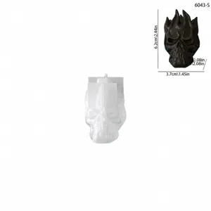 Stampa in silicone teschio per candele profumate di Halloween, piccolo strumento DIY.