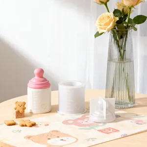 Silicone baby bottle storage jar candle cup mold DIY epoxy resin casting craft tool detail view
