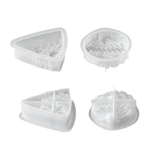 Set di stampi per dolci in silicone trasparente per candele aromatiche fai da te e gesso.