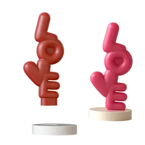 INS style LOVE letter silicone mold candle 3d romantic Valentine decorative ornament