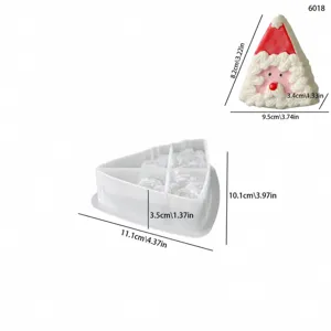 Stampo in silicone per torta Babbo Natale di Natale candela profumata DIY ornamento in gesso