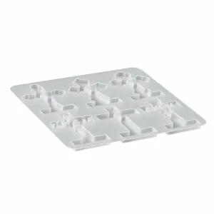 6-Cavity Cross Silicone Mold for Candle Holder and Gypsum Casting DIY Craft Projects