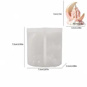 Siliconen mal voor maankasteel aromatherapie gips ambachten, flexibel DIY gietgereedschap.