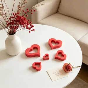 Stampi in silicone per candele profumate, design cuore cavo minimalista, perfetto per fai da te.