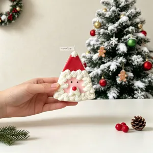 Candela profumata Babbo Natale stile crema fai da te decorazione natalizia casa regalo