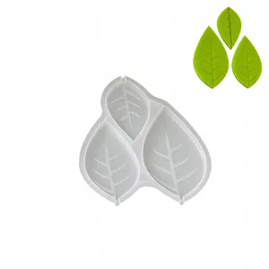 Moule en silicone à trois feuilles pour bougies parfumées DIY et décoration en plâtre.