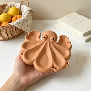 Octopus shaped jewelry storage tray resin plaster mold home desktop decorative plate
