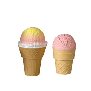 Detailed view of the cute ice cream cone silicone mold, perfect for DIY aromatherapy and candle making.