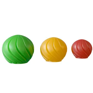 Set of three spiral sphere silicone molds in large medium and small sizes for DIY candles.