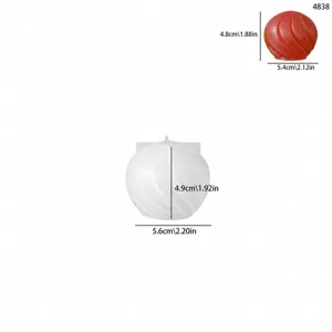 Silicone mold for spiral ball scented candles, DIY plaster craft and epoxy resin casting.