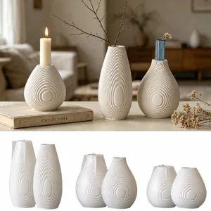 Nordic Ins Style Water Ripple Vase Candlestick DIY Aromatherapy Gypsum Cement Craft Silicone Mold Resin Craft Tool