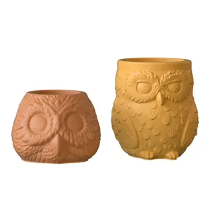 Uil siliconen mal voor DIY kaarsenpot en opbergdoos, gedetailleerd dierontwerp voor knutselen.