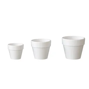 Vue détaillée du moule en silicone rond minimaliste nordique pour pots de plantes.
