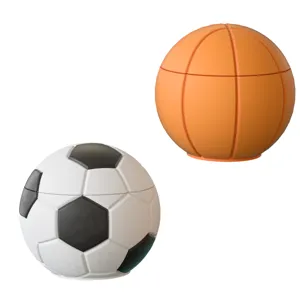 Sports ball silicone mold for storage jars, football and basketball designs for DIY crafts.