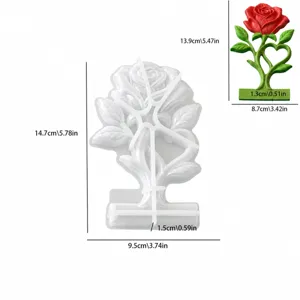 Rose heart silicone candle mold DIY aroma plaster ornament casting craft tool