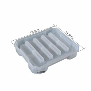 Silicone coaster storage tray mold, DIY epoxy resin casting tool for home organization.