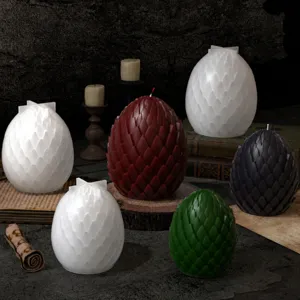 Moule en Silicone Oeuf de Dragon 3D Écaille Bougie DIY Aromathérapie Plâtre Artisanat