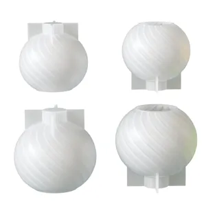 Molde de silicona esfera espiral para vela DIY aromaterapia y yeso detalles.