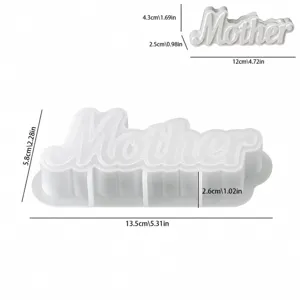 Mother silicone mold for DIY candles and plaster crafts, flexible 3D letter tool.