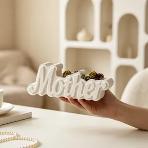 Mother letter silicone mold for DIY aromatherapy candles, gypsum and epoxy crafts.