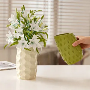 Vase a fleurs hexagonal facette style Ins avec moule en silicone DIY pour resine