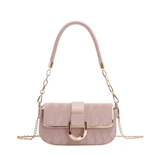 Sac Sous-Bras Matelassé Mode pour Femmes Sac Bandoulière en Cuir PU avec Chaîne