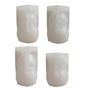 Détail du moule en silicone avec design de bonhomme de neige 3D et texture d'écharpe.