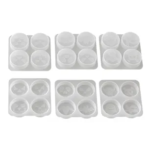 Halloween silicone molds 6pcs set for candle and plaster DIY craft making cute ghost bat skull