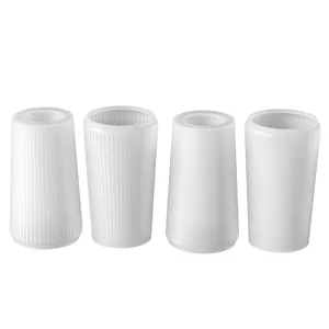 Silicone molds for resin casting, candle cups, vases, and pen holders, transparent white.