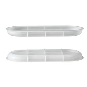 Silicone mold for oval striped tray DIY aromatherapy gypsum storage dish casting.