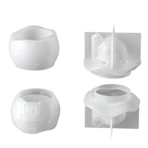 Halloween witch hat house candle cup silicone mold spider web aroma container flower pot DIY