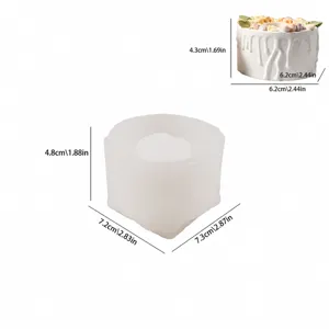 3D Flower Cake Silicone Mold DIY Candle Cup Plaster Mold Craft Tool Baking Decor
