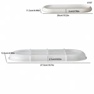 Silicone mold for minimalist oval striped tray, DIY aromatherapy plaster storage dish.