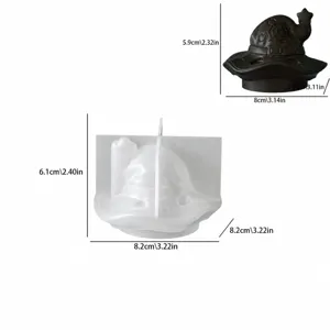 Halloween wizard hat jar silicone mold, spider web candle cup lid plaster casting mold.