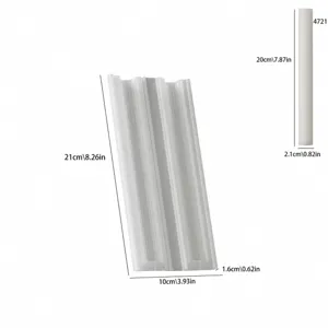 Silicone mold for striped pillar candles DIY long candle holder casting craft tool new.