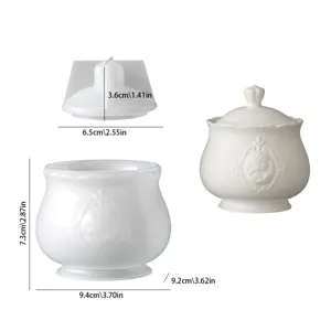 Stampo in silicone barattolo goffrato vintage tazza candela contenitore fai da te gesso aroma