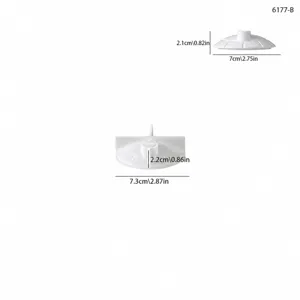 White silicone mold lid for castle storage box, precise dimensions for easy crafting.