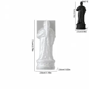 European 3D international chess silicone mold for DIY crystal epoxy resin craft display.