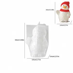 Christmas penguin silicone mold for candle making DIY handmade epoxy resin craft ornament