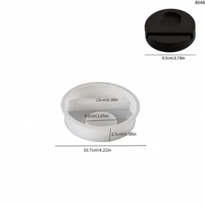 Base per stampo in silicone rotonda a foro singolo con dimensioni chiare per portacandele.
