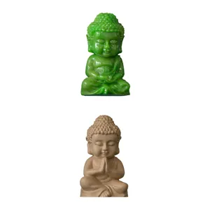 Creative meditation buddha silicone mold zen home decor aromatherapy candle plaster ornament