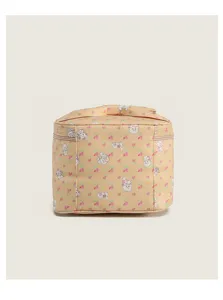 Cute pink cosmetic bag large capacity makeup storage bag cartoon animal print cute travel bag