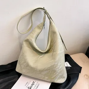 Women's PU Leather Tote Bag Large Capacity Casual Shoulder Bag Soft Leather Chic Hobo Bag Daily Commute Handbag
