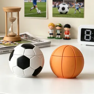 Football basketball silicone molds for storage jars and candle cups, creative sports decor.