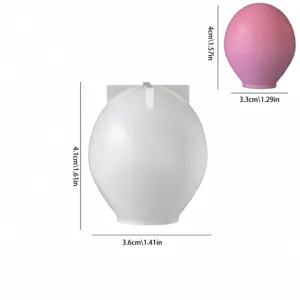 3D silicone balloon mold detail view, compact size for DIY cake and dessert decorations.
