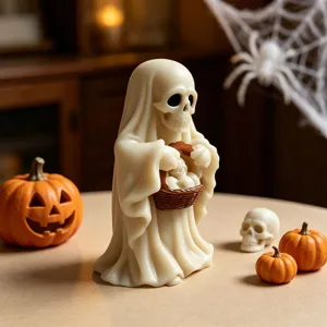 3D σκελετός φάντασμα καλάθι κερί καλούπι Απόκριες τρομακτικό σιλικόνη χειροτεχνία
