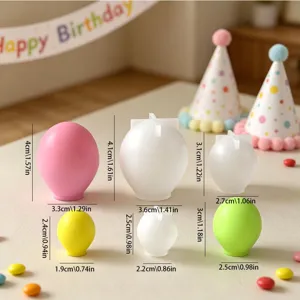 3D Balloon Silicone Mold DIY Birthday Party Dessert Cake Decoration Candle Soap Craft Resin Making Mold