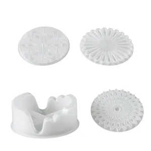 Ensemble de moules en silicone pour sous-verres DIY et base de rangement motifs mandalas